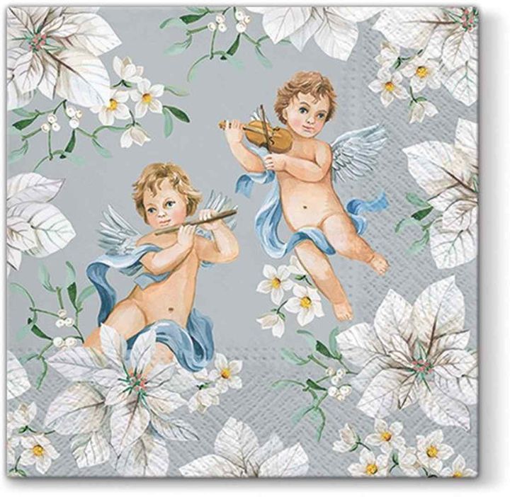 Салфетки за ДЕКУПАЖ Angels in Flowers - 1 брой — изображение 1