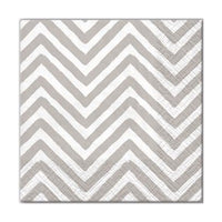 Салфетки за декупаж - Big Chevron Gray - 1 брой — изображение 1