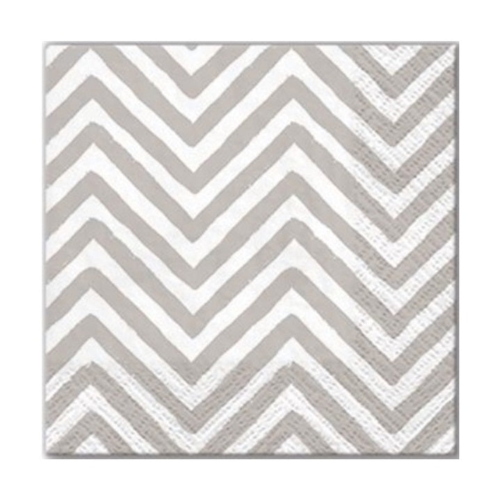 Салфетки за декупаж - Big Chevron Gray - 1 брой — изображение 1