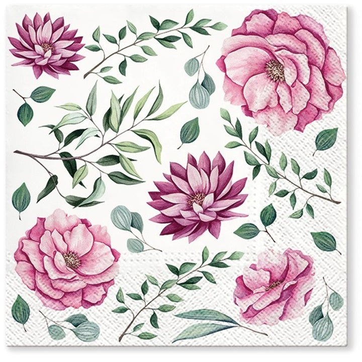Салфетки за декупаж Blooming Dhalia - 1 брой — изображение 1