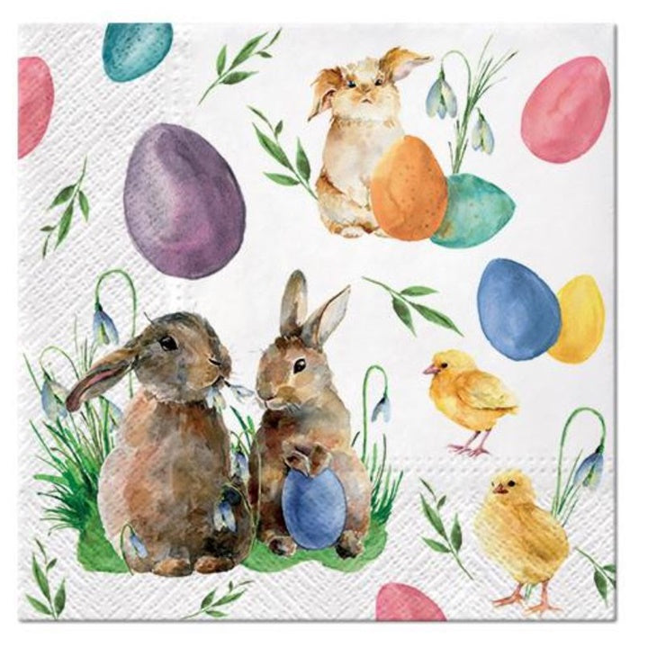 Салфетки за декупаж Bunnies with Chicken - 1 брой — изображение 1