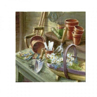 Салфетки за ДЕКУПАЖ - Daisies in Garden Shed - 1 брой — изображение 1