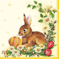 Салфетки за декупаж Easter Egg and Hare Yellow - 1 брой — изображение 1