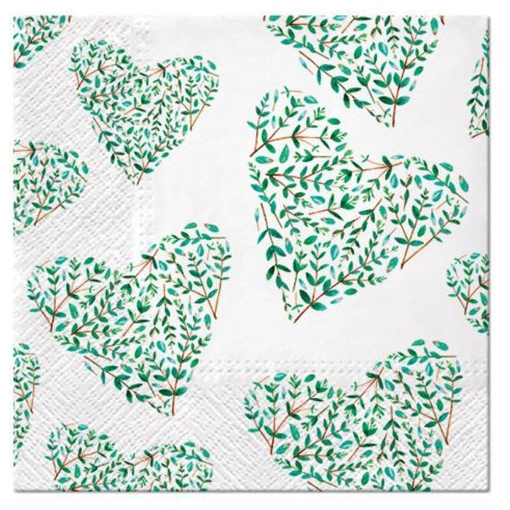 Салфетки за декупаж Floral Hearts  - 1 брой — изображение 1