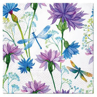 Салфетки за декупаж Flower with Dragonfly - 1 брой — изображение 1