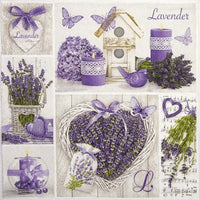 Салфетки за декупаж Lavender Collage - 1 брой — изображение 1
