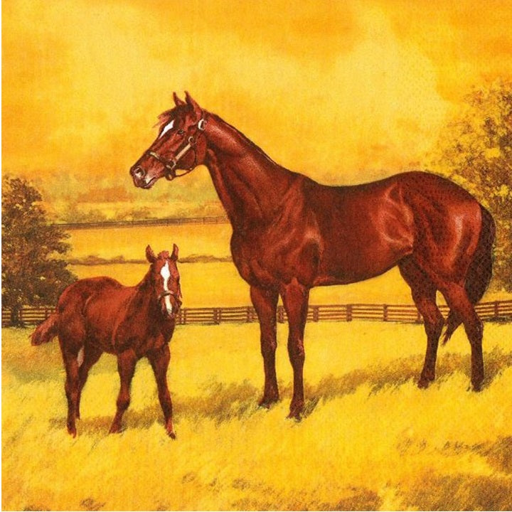 Салфетки за декупаж Mare with a Colt Painting - 1 брой — изображение 1