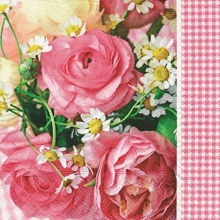 Салфетки за декупаж Pink ranunculus - 1 брой — изображение 1