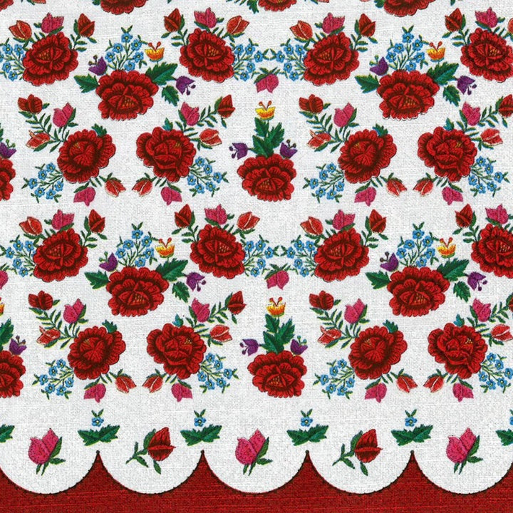Салфетки за декупаж Poppies Embroidery Pattern - 1 брой — изображение 1