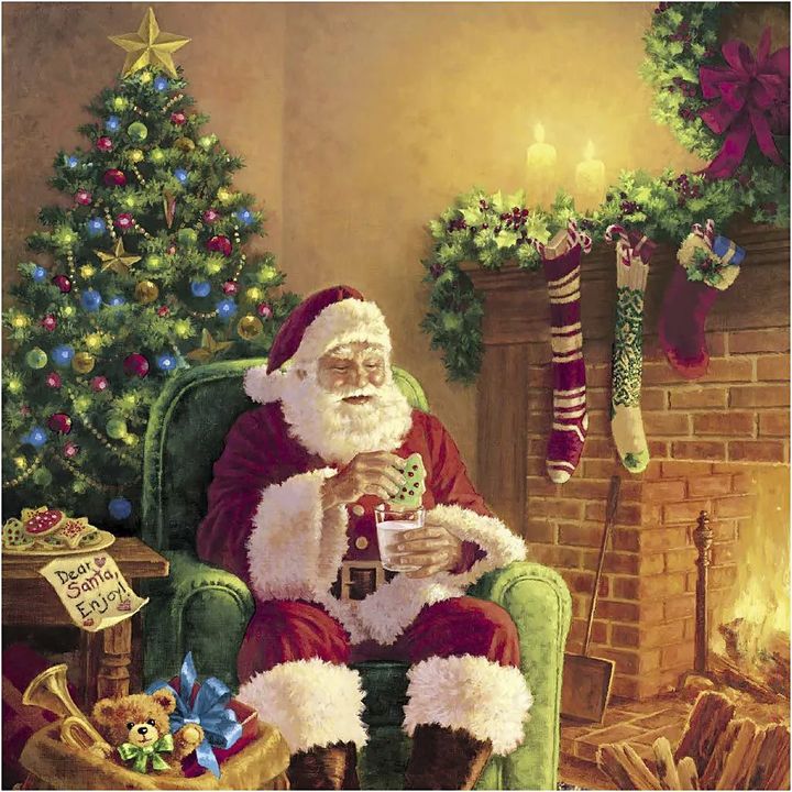 Салфетки за декупаж Santa at home — изображение 1