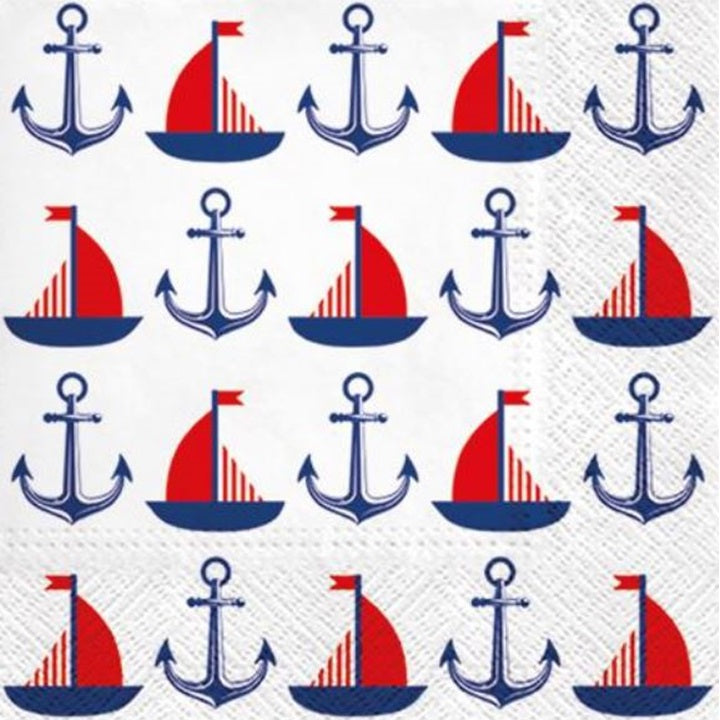 Салфетки за декупаж Ships & Anchors - 1 брой — изображение 1