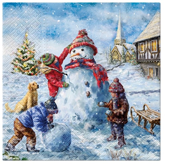 Салфетки за ДЕКУПАЖ Snowman Fun - 1 брой — изображение 1
