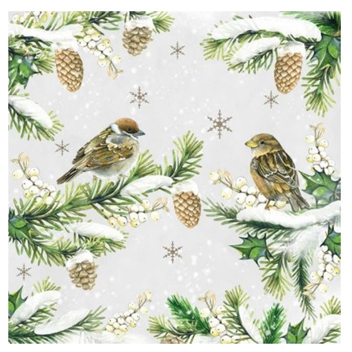 Салфетки за ДЕКУПАЖ Sparrows in Snow - 1 брой — изображение 1