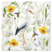 Салфетки за декупаж Stork in Grassland - 1 брой — изображение 1