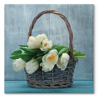 Салфетки за декупаж Tulips in the Basket - 1 брой — изображение 1