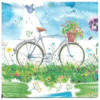 Салфетки за декупаж Watercolour Bicycle - 1 брой — изображение 1