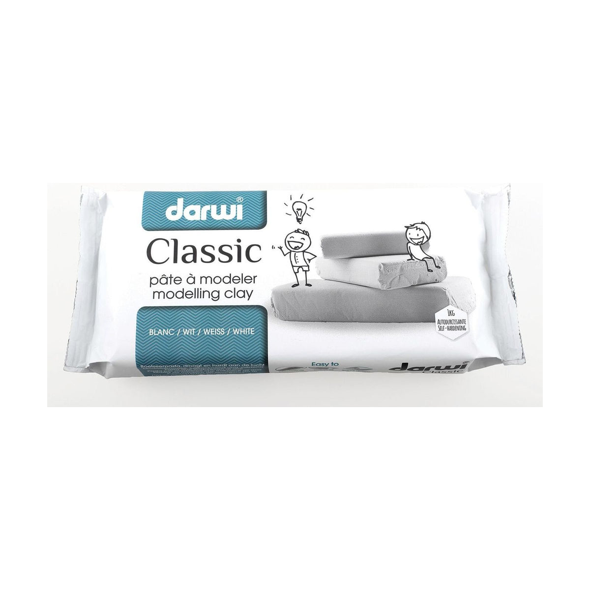 Самосъхнеща моделираща маса DARWI бяла 1000 g