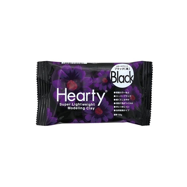 Ултралека самовтвърдяваща се глина Hearty Padico 50 g – Черно