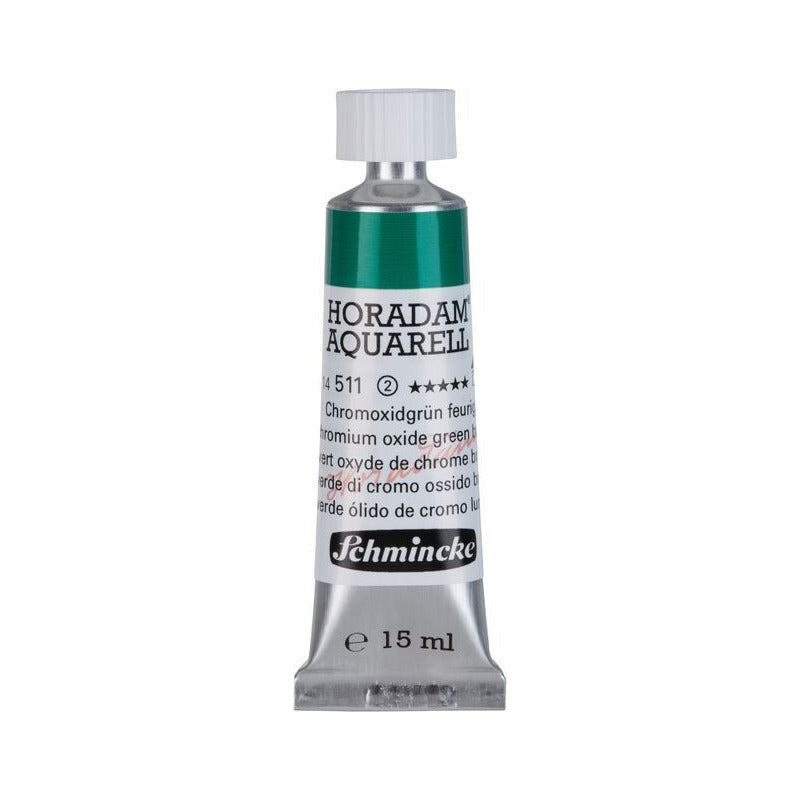 Schmincke Horadam акварелна боя в тубичка 15 ml - Onetz – 511 Хромов оксид зелен брилянт