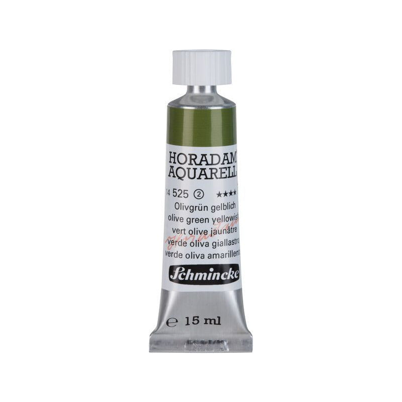 Schmincke Horadam акварелна боя в тубичка 15 ml - Onetz – 525 Маслинено зелено жълтеникаво