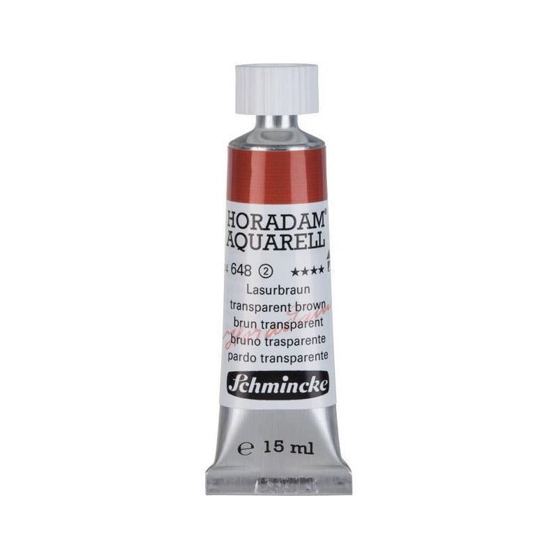 Schmincke Horadam акварелна боя в тубичка 15 ml - Onetz – 648 Прозрачно кафяво