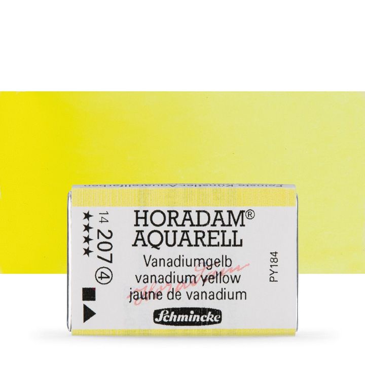 Schmincke Horadam акварелни бои в цяло контейнерче – 207 Vanadium Yellow