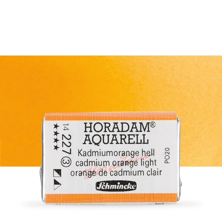 Schmincke Horadam акварелни бои в цяло контейнерче – 227 Cadmium Orange Light