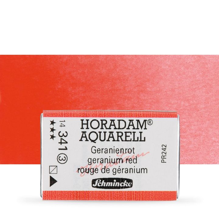 Schmincke Horadam акварелни бои в цяло контейнерче – 341 Geranium Red
