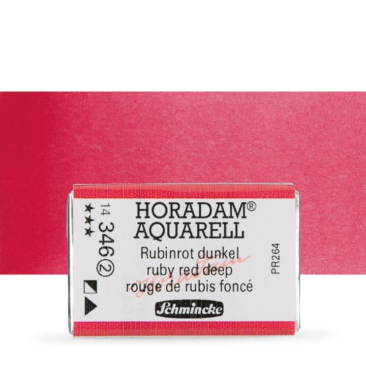 Schmincke Horadam акварелни бои в цяло контейнерче – 346 Ruby Red Deep