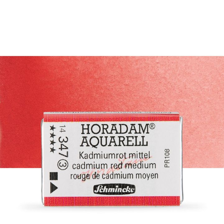 Schmincke Horadam акварелни бои в цяло контейнерче – 347 Cadmium Red Middle