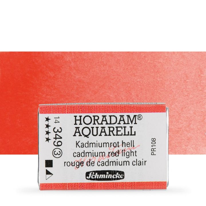 Schmincke Horadam акварелни бои в цяло контейнерче – 349 Cadmium Red Light