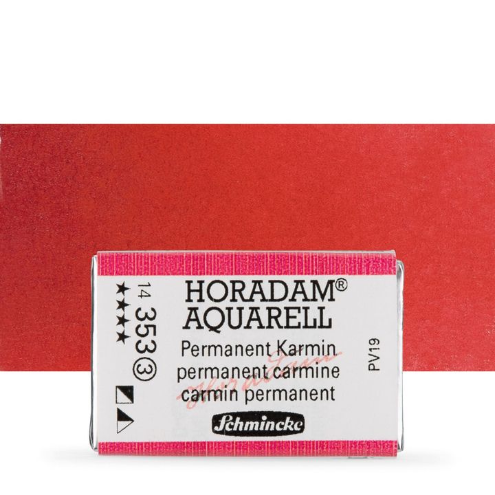 Schmincke Horadam акварелни бои в цяло контейнерче – 353 Permanent Carmine