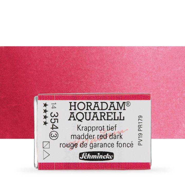 Schmincke Horadam акварелни бои в цяло контейнерче – 354 Madder Red Dark