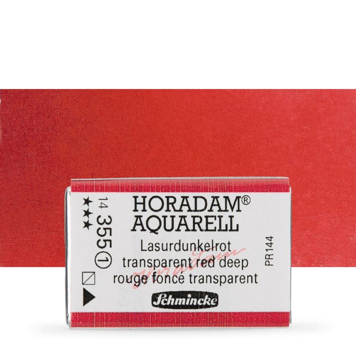 Schmincke Horadam акварелни бои в цяло контейнерче – 355 Transparent Red Deep