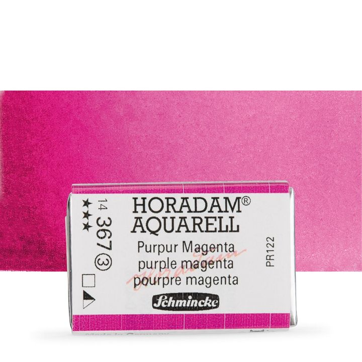 Schmincke Horadam акварелни бои в цяло контейнерче – 367 Purple Magenta