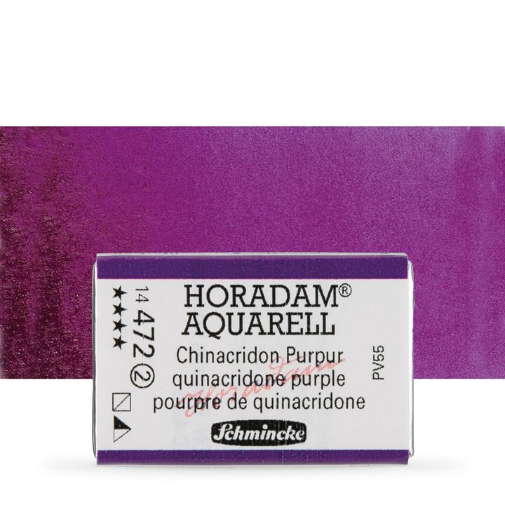 Schmincke Horadam акварелни бои в цяло контейнерче – 472 Quinacridone Purple
