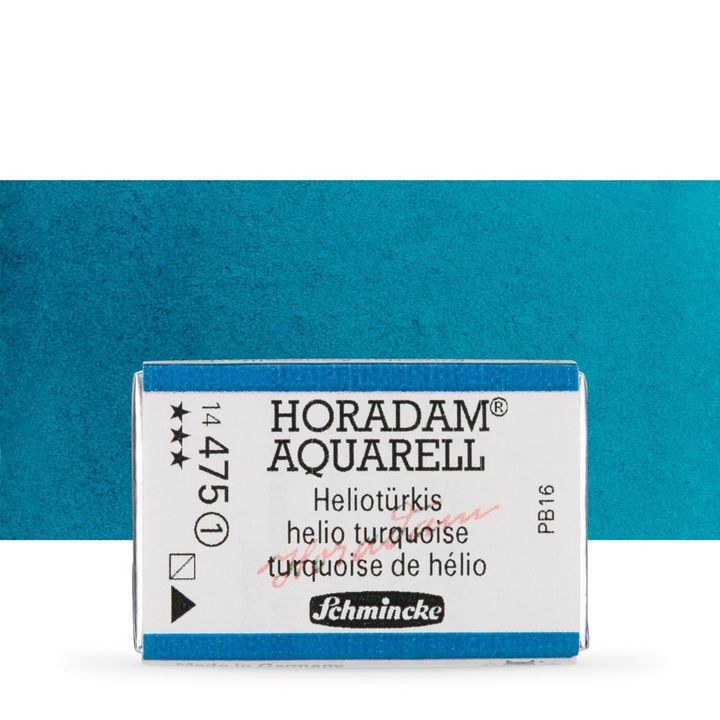 Schmincke Horadam акварелни бои в цяло контейнерче – 475 Helio Turquoise