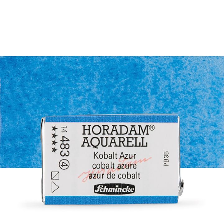Schmincke Horadam акварелни бои в цяло контейнерче – 483 Cobalt Azure