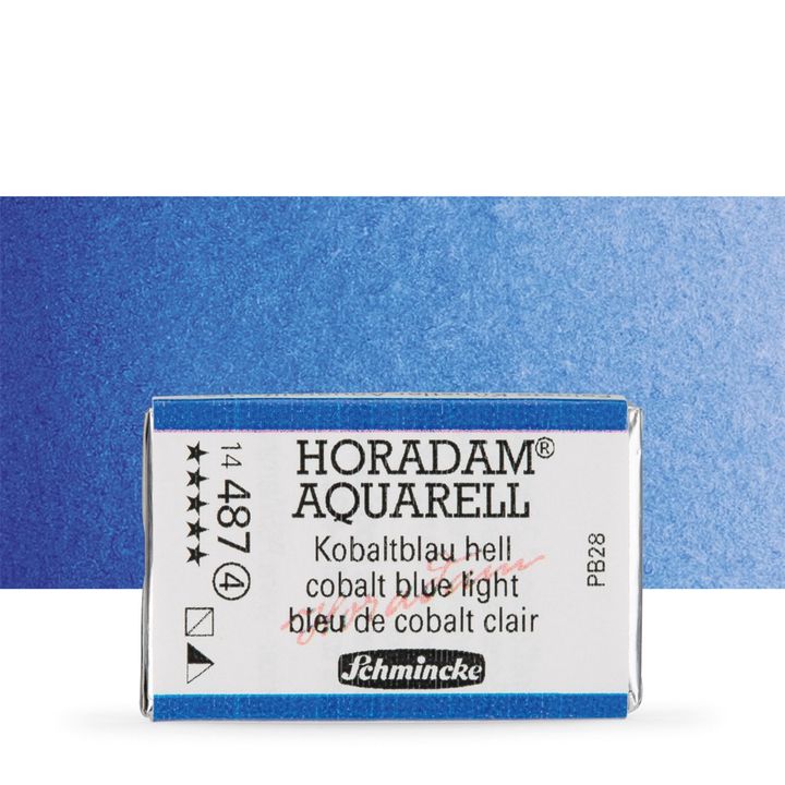 Schmincke Horadam акварелни бои в цяло контейнерче – 487 Cobalt Blue Light