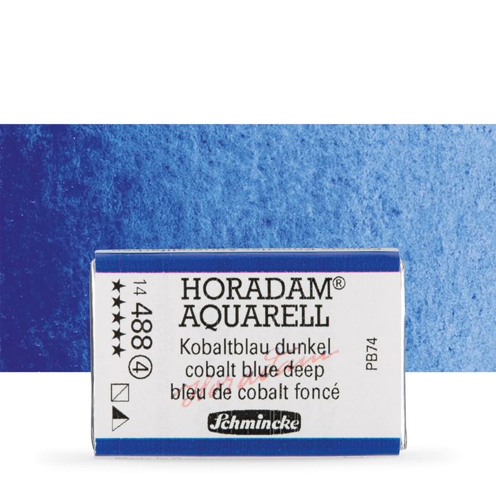 Schmincke Horadam акварелни бои в цяло контейнерче – 488 Cobalt Blue Deep