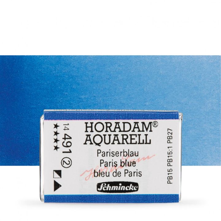Schmincke Horadam акварелни бои в цяло контейнерче – 491 Paris Blue