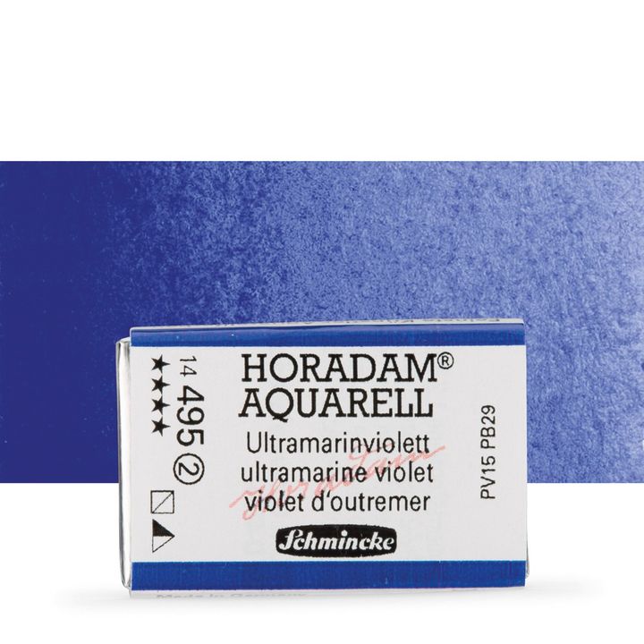 Schmincke Horadam акварелни бои в цяло контейнерче – 495 Ultramarine Violet