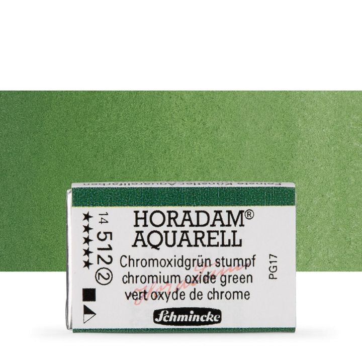 Schmincke Horadam акварелни бои в цяло контейнерче – 512 Chromium Oxide Green