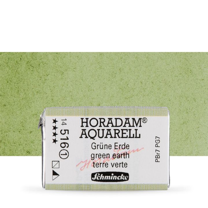 Schmincke Horadam акварелни бои в цяло контейнерче – 516 Green Earth