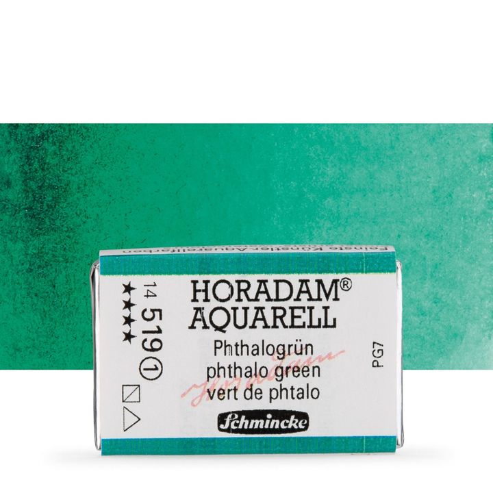 Schmincke Horadam акварелни бои в цяло контейнерче – 519 Phthalo Green