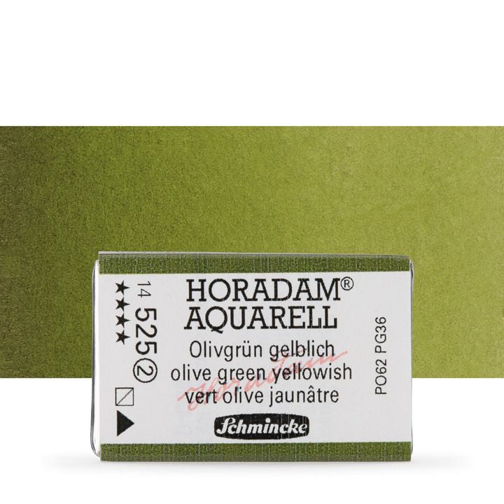Schmincke Horadam акварелни бои в цяло контейнерче – 525 Olive Green Yellowish