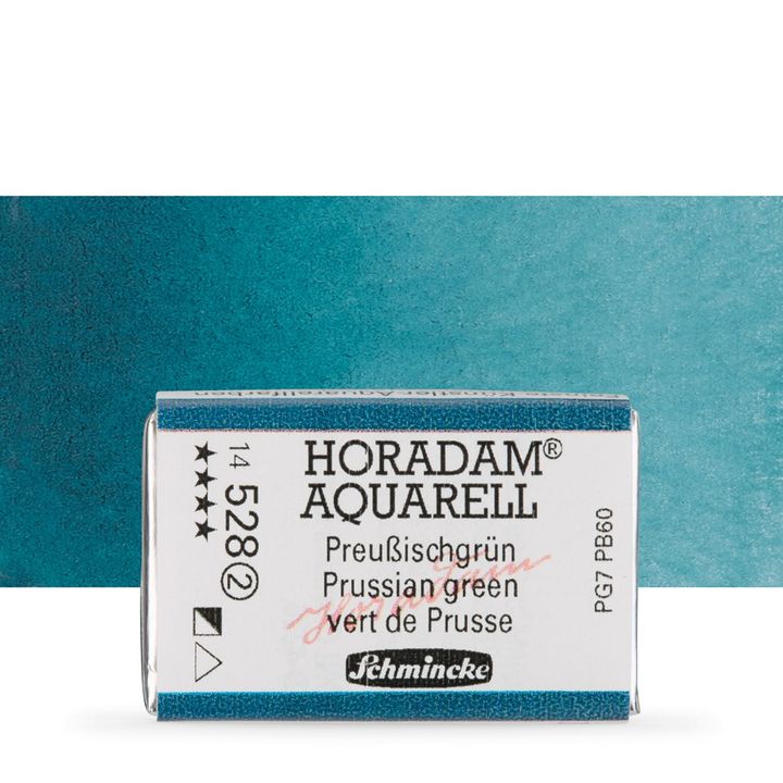 Schmincke Horadam акварелни бои в цяло контейнерче – 528 Prussian Green