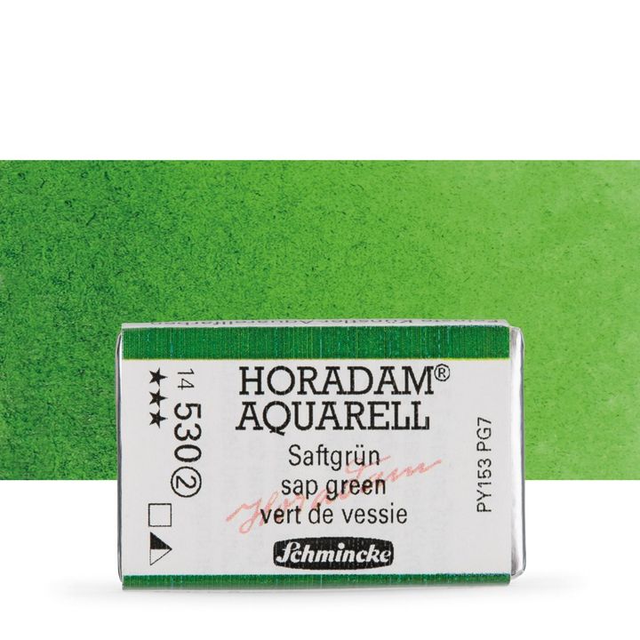 Schmincke Horadam акварелни бои в цяло контейнерче – 530 Sap Green