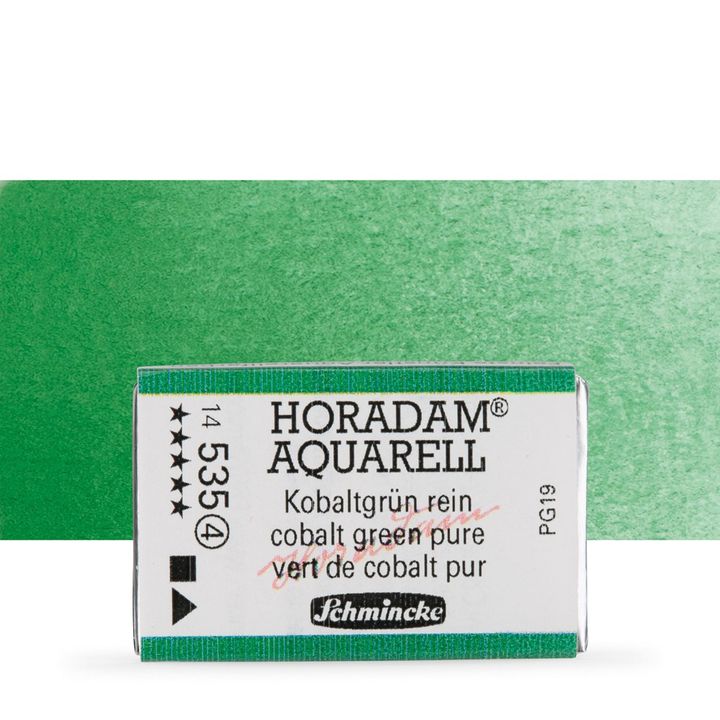 Schmincke Horadam акварелни бои в цяло контейнерче – 535 Cobalt Green Pure