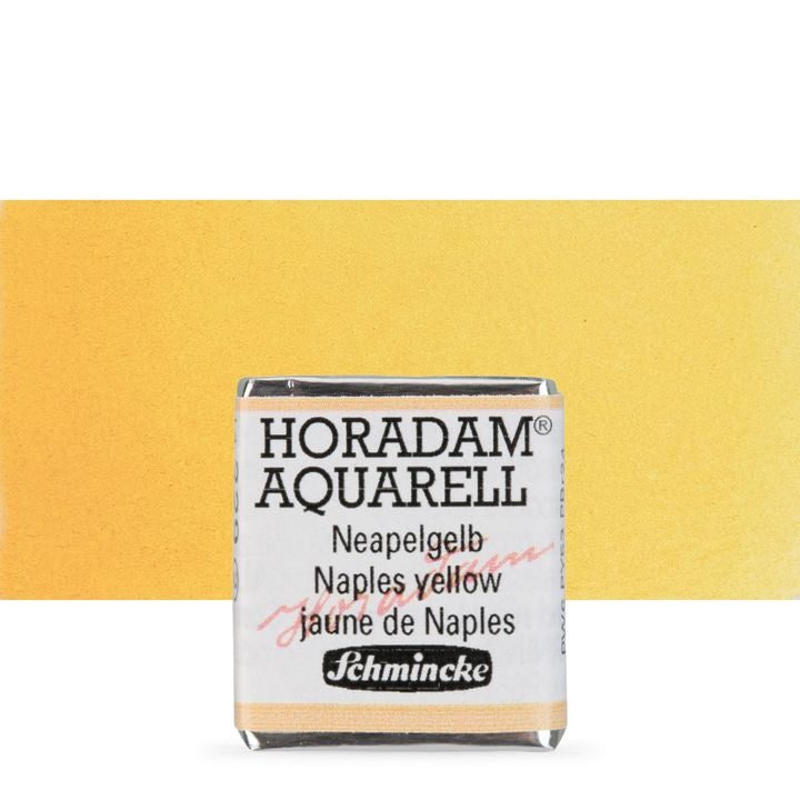 Schmincke Horadam акварелни бои в половин контейнерче – 229 Naples Yellow